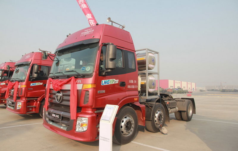 福田戴姆勒欧曼ETX 6系重卡 350马力 6X2LNG牵引车(BJ4253SNFCB-AA)