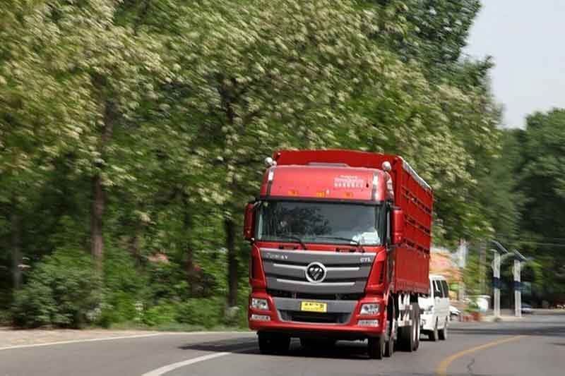 福田戴姆勒欧曼GTL 6系重卡 超能版 山区型 350马力 8X4仓栅式载货车(BJ1319VPPKJ-XC)