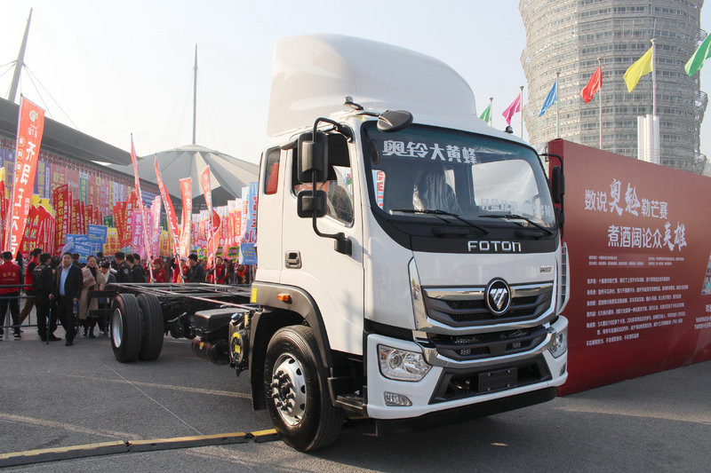 福田 奥铃大黄蜂 260马力 6.1米 国五排半栏板载货车(BJ1188VGPHK-A1)