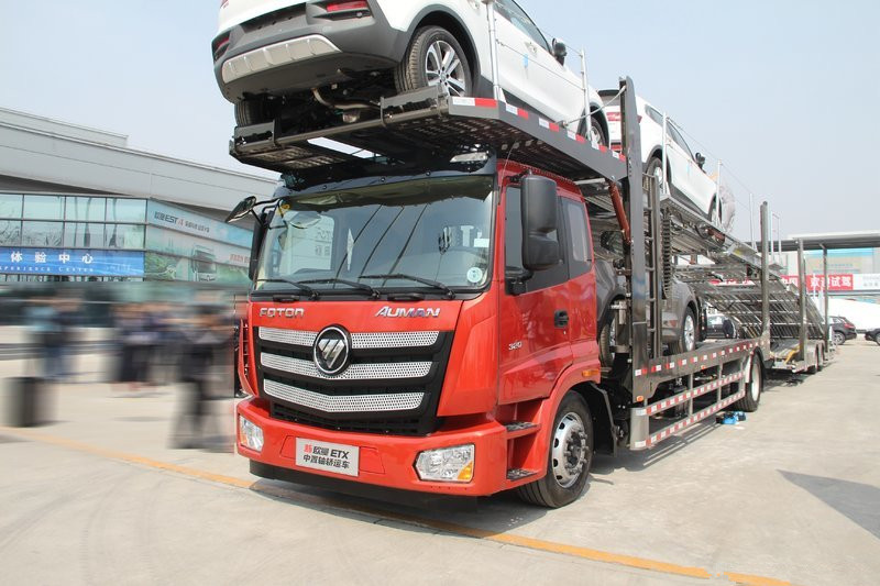 福田 欧曼新ETX 6系重卡 320马力 4X2 京五 中置轴轿运车(BJ5183TCL-AB)