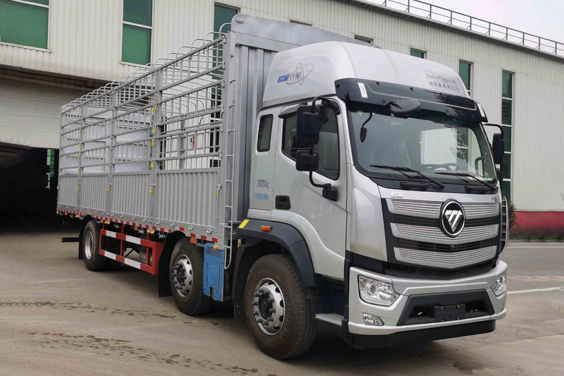 福田 欧曼行星 290马力 6X2 8.1米 国六 仓栅式载货车(BJ5256CCY-1A)