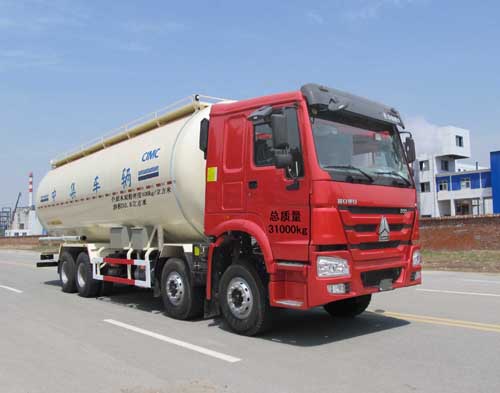 中集华骏 华骏 340马力 8×4 低密度粉粒物料运输车 ZCZ5317GFLHJZHE