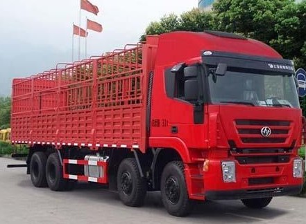 上汽红岩 杰狮M100 重卡 290马力 8×4 仓栅式 排半 载货车(CQ5315CCYHMG466)