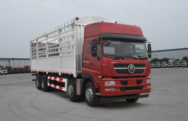 中国重汽 斯太尔DM5G 重卡 350马力 8×4 仓栅式 排半 载货车(ZZ5313CCYN466GE1)