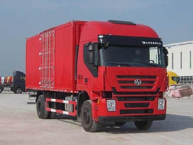 上汽红岩 杰狮M100 重卡 290马力 4×2 厢式 排半 载货车(CQ5165XXYHMG561)