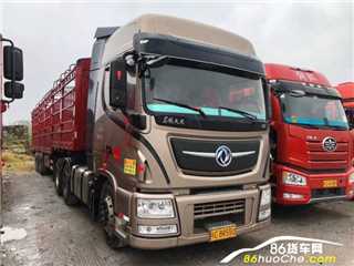 东风商用车 天龙旗舰 牵引车带13米高栏挂