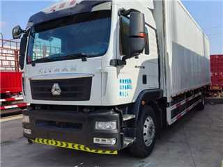 宿迁二手中国重汽 SITRAK G5 汕德卡9米8大单桥厢式货车