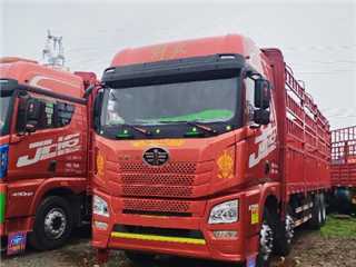 黄冈二手青岛解放 解放JH6 375马力解放前四后八高栏